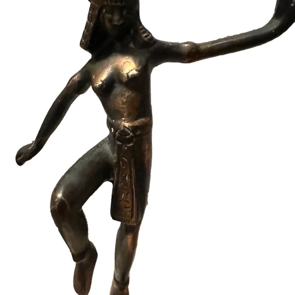 Brass Cleopatra Figurine on Marble Base Collectible! - Picture 8 of 11